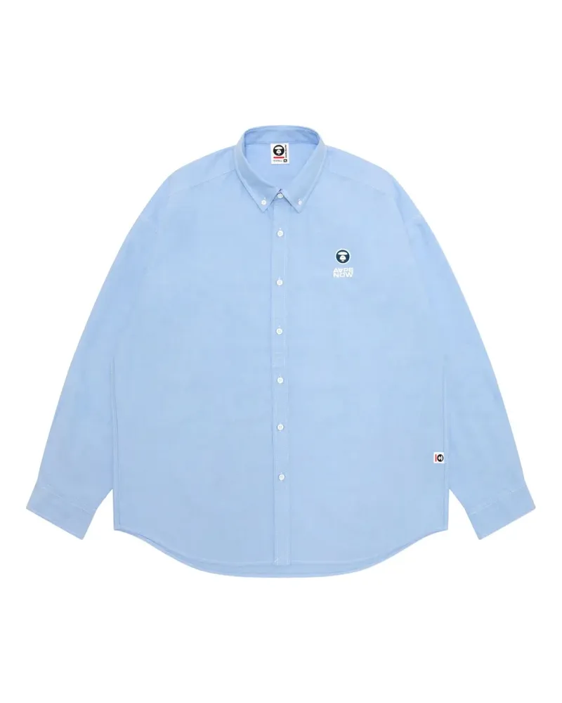 BAPE Hemd mit Logo-Stickerei - Blau Blau