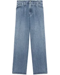 HALFBOY Halbhohe Straight-Leg-Jeans Blau