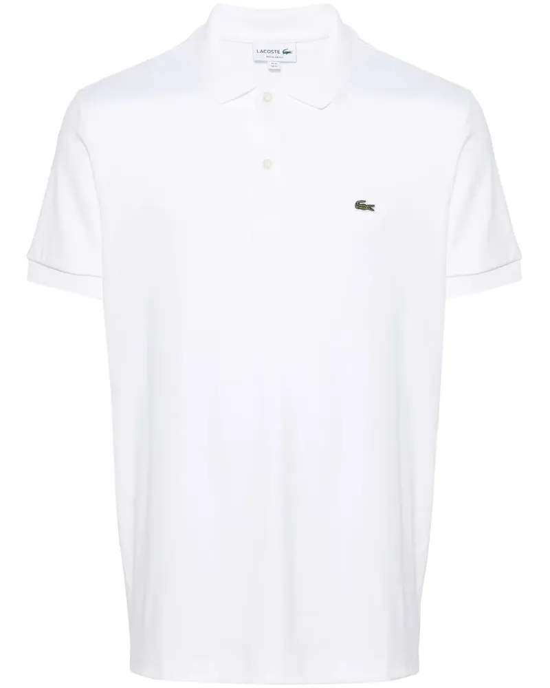 Lacoste Poloshirt mit Logo-Patch - Weiß Weiß