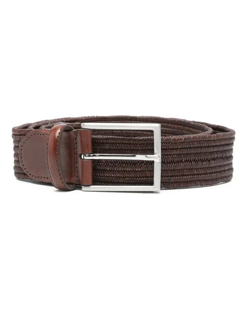 Canali woven leather belt - Braun Braun