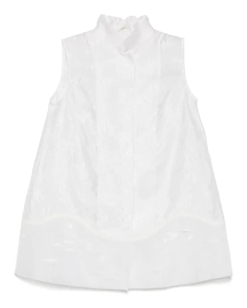 SHIATZY CHEN Weste aus Jacquard mit Mandarinkragen - Weiß Weiß