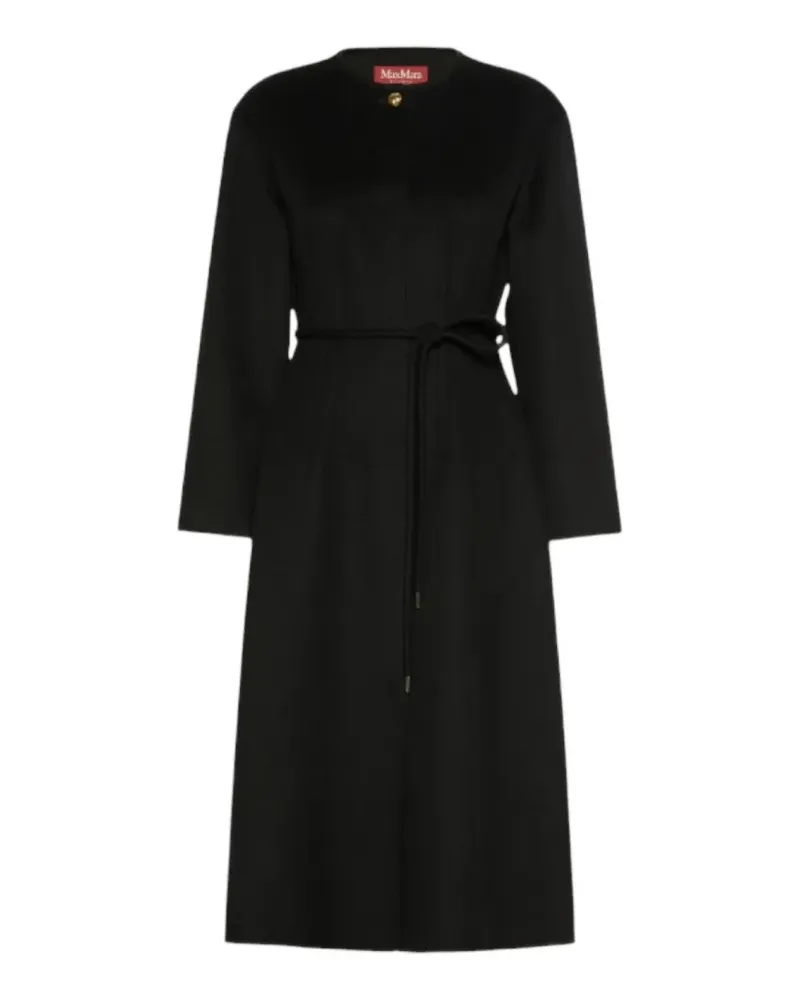 Max Mara Fiacre Mantel mit Gürtel - Schwarz Schwarz