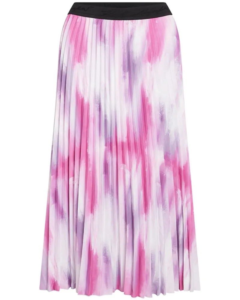 Karl Lagerfeld Midirock mit Falten - Rosa Rosa