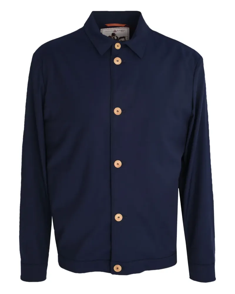 Luciano Barbera Hemdjacke mit Knopfverschluss - Blau Blau