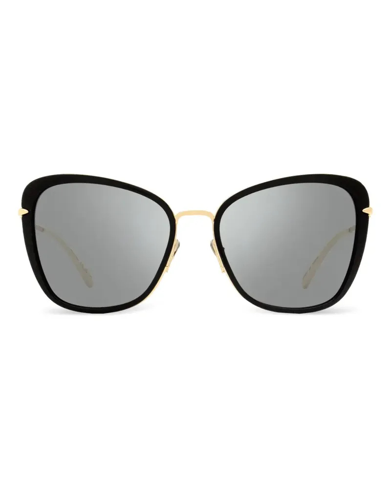 Pomellato Sonnenbrille mit Schmetterlingsform - Schwarz Schwarz