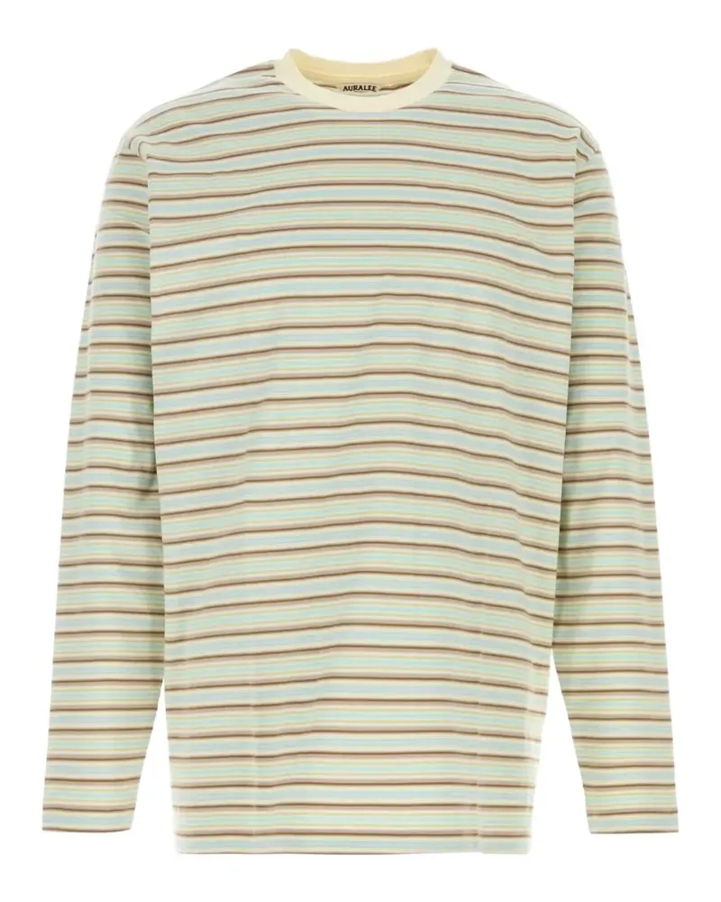 AURALEE striped long-sleeve T-shirt - Grün Grün