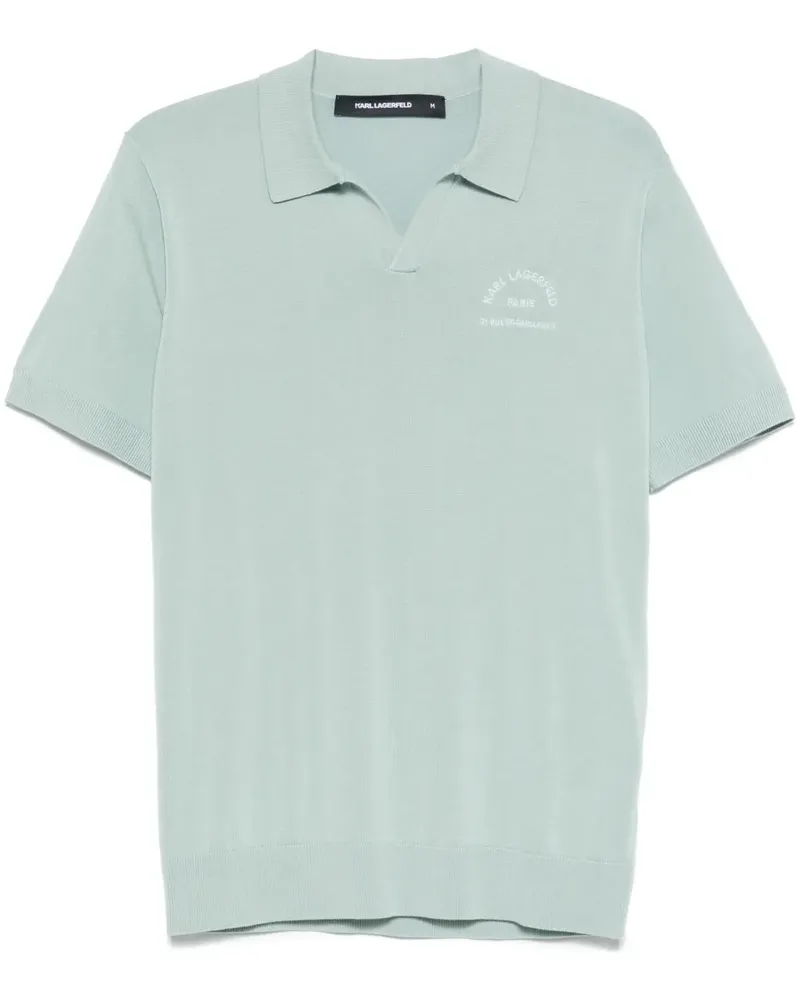 Karl Lagerfeld Poloshirt mit Logo-Stickerei - Blau Blau