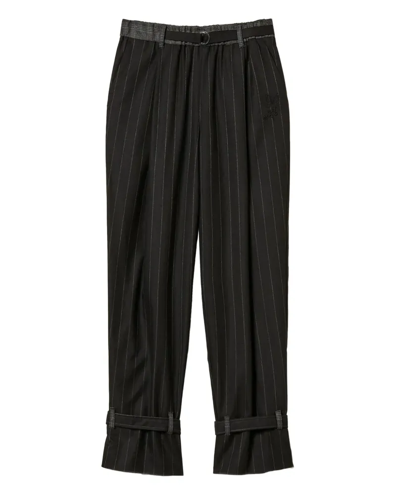 Twin-Set Hose mit Nadelstreifen - Schwarz Schwarz
