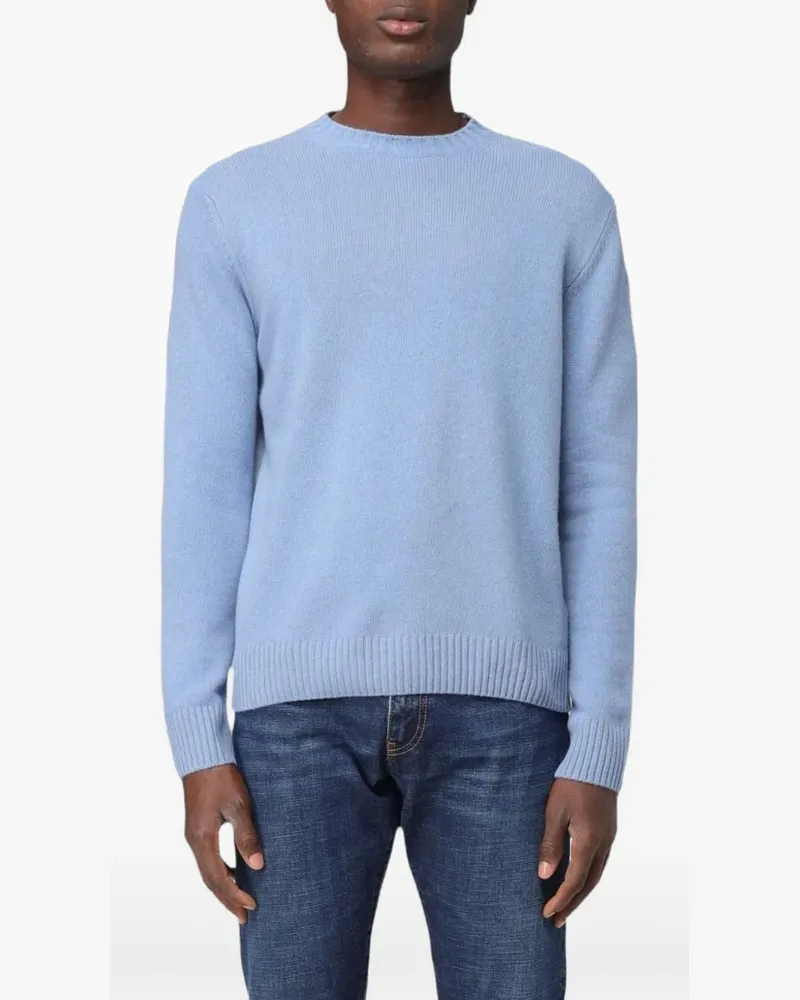 XC Pullover mit geripptem Besatz - Blau Blau