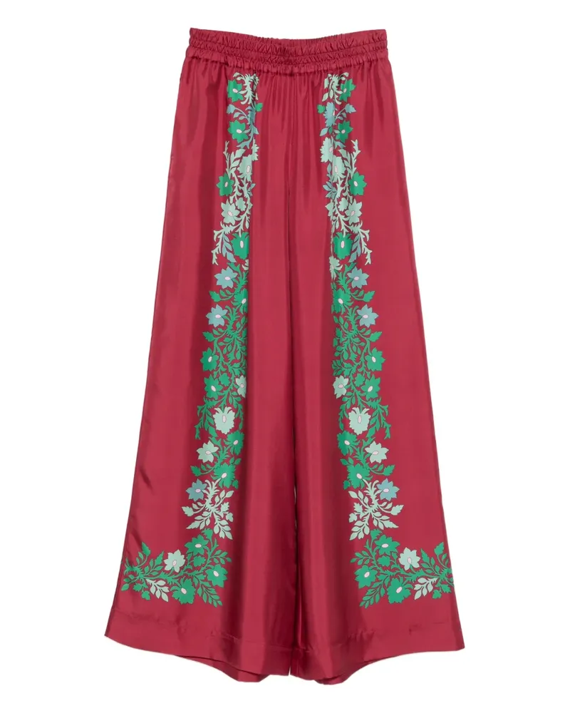 La DoubleJ floral-print trousers - Rot Rot