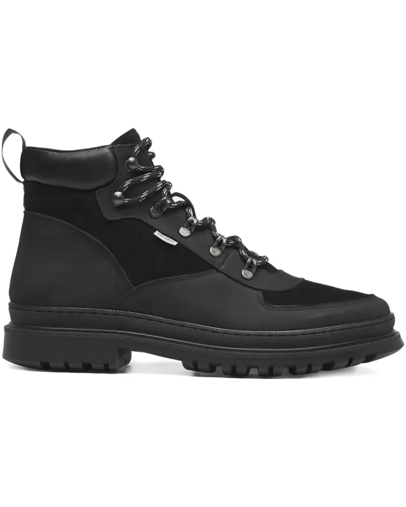 LES DEUX Hiking-Boots mit Kontrasteinsätzen - Schwarz Schwarz