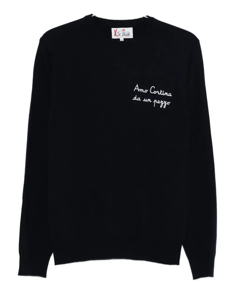 MC2 Saint Barth embroidered crew neck sweater - Schwarz Schwarz