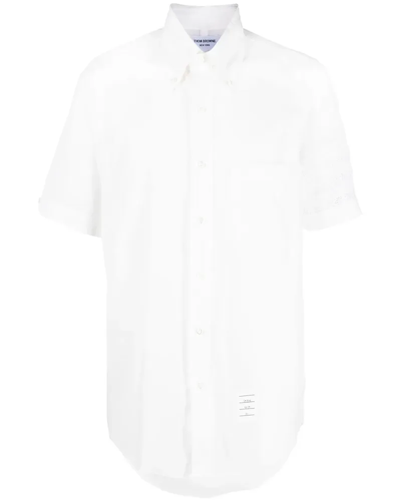 Thom Browne Hemd mit Streifen - Weiß Weiß
