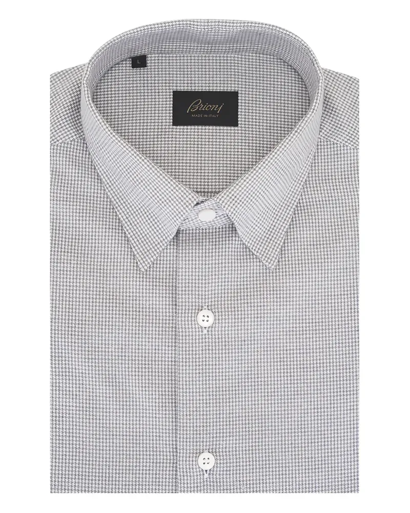 Brioni Klassisches Hemd - Grau Grau