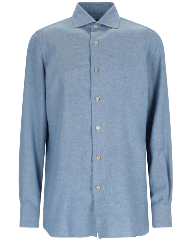 Finamore 1925 Milano Hemd - Blau Blau