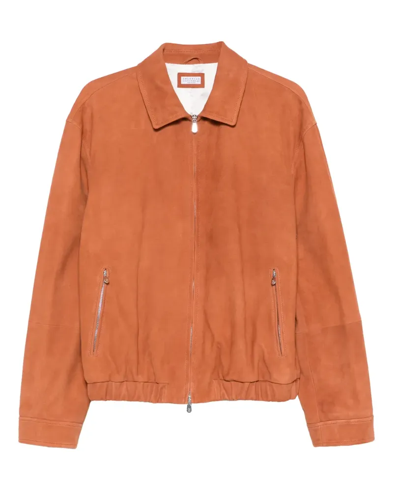 Brunello Cucinelli suede jacket - Orange Orange
