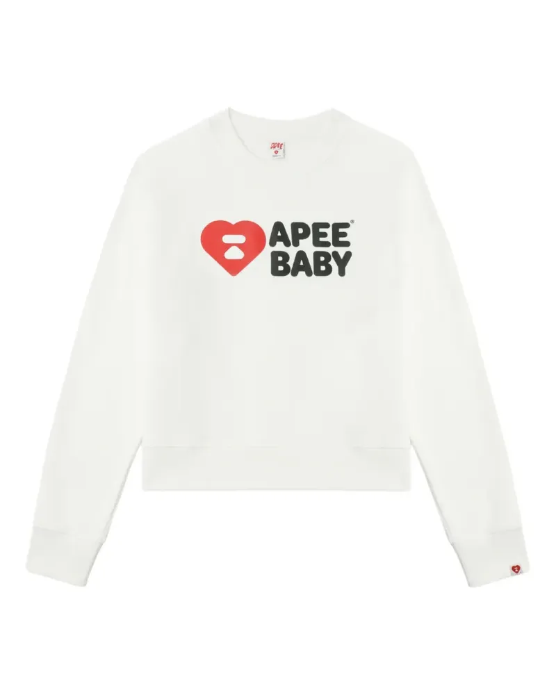 BAPE Sweatshirt mit Logo - Weiß Weiß