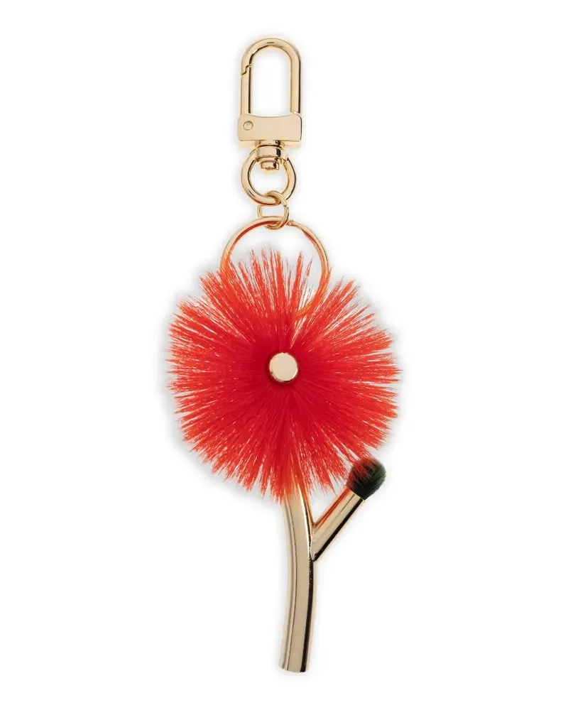 Issey Miyake flower-detail keyring - Gold Gold