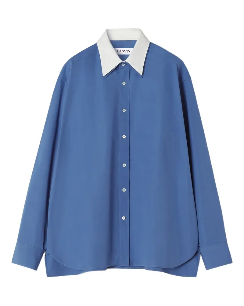 Lanvin Hemd mit Kontrastkragen - Blau Blau