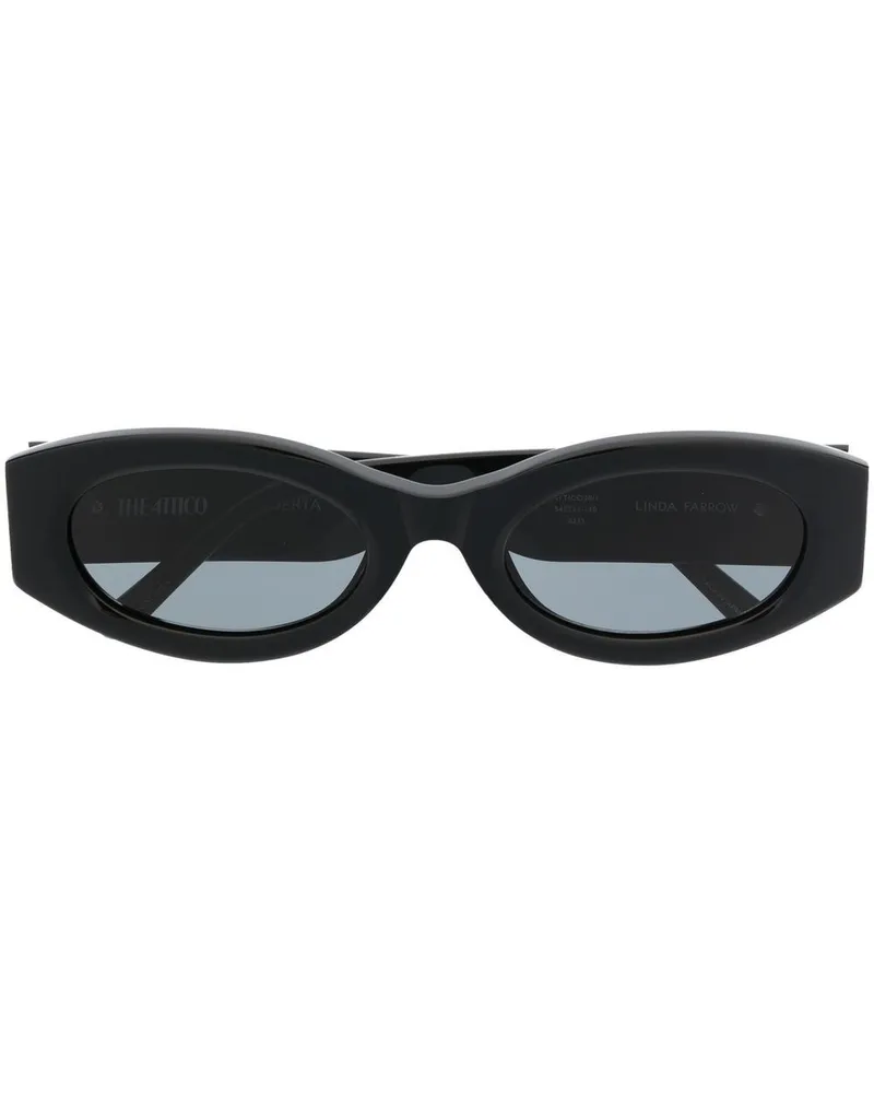ATTICO x Linda Farrow Berta Sonnenbrille - Schwarz Schwarz