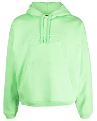 Stüssy Hoodie mit Logo-Prägung Grün