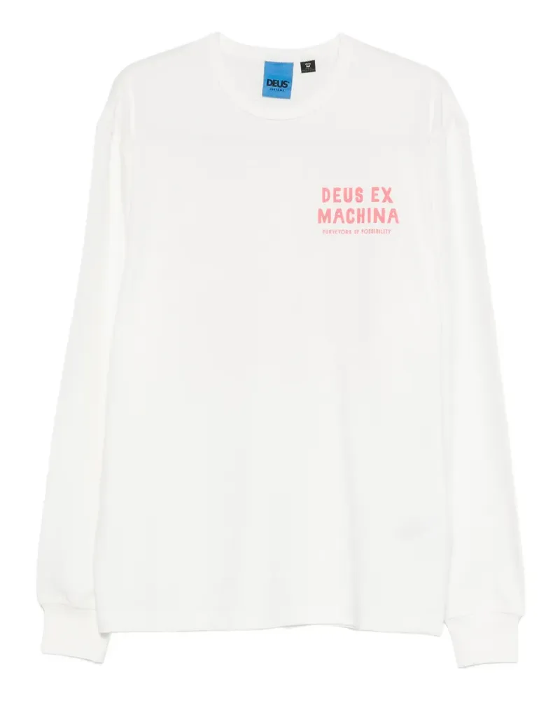 Deus Ex Machina Kumbaya Langarmshirt mit Logo-Print - Weiß Weiß