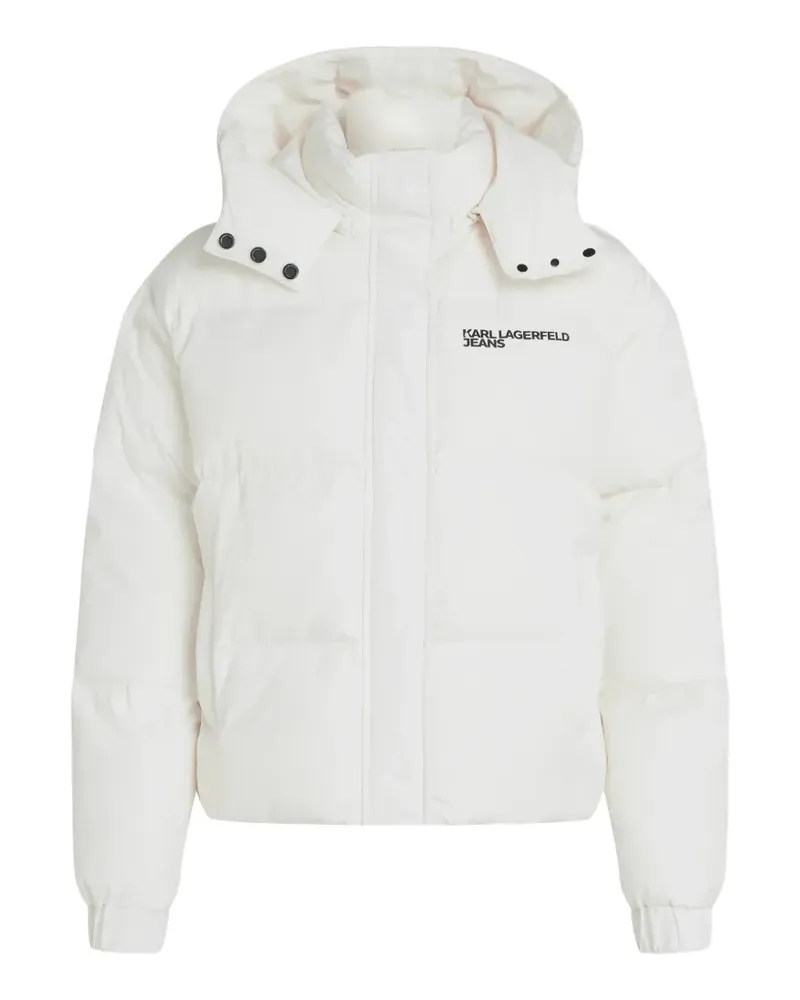 Karl Lagerfeld logo-print puffer jacket - Weiß Weiß