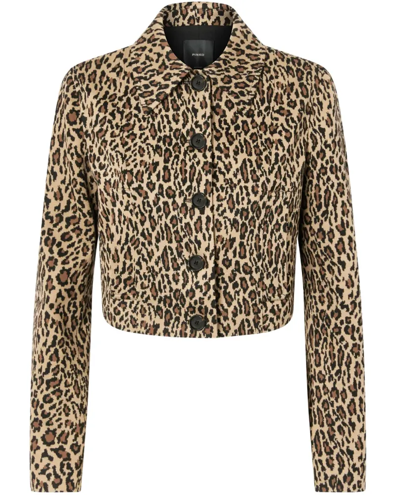 Pinko Jacke mit Leoparden-Print - Braun Braun