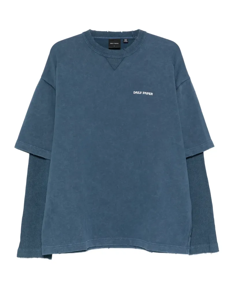 Daily Paper T-Shirt im Layering-Look - Blau Blau