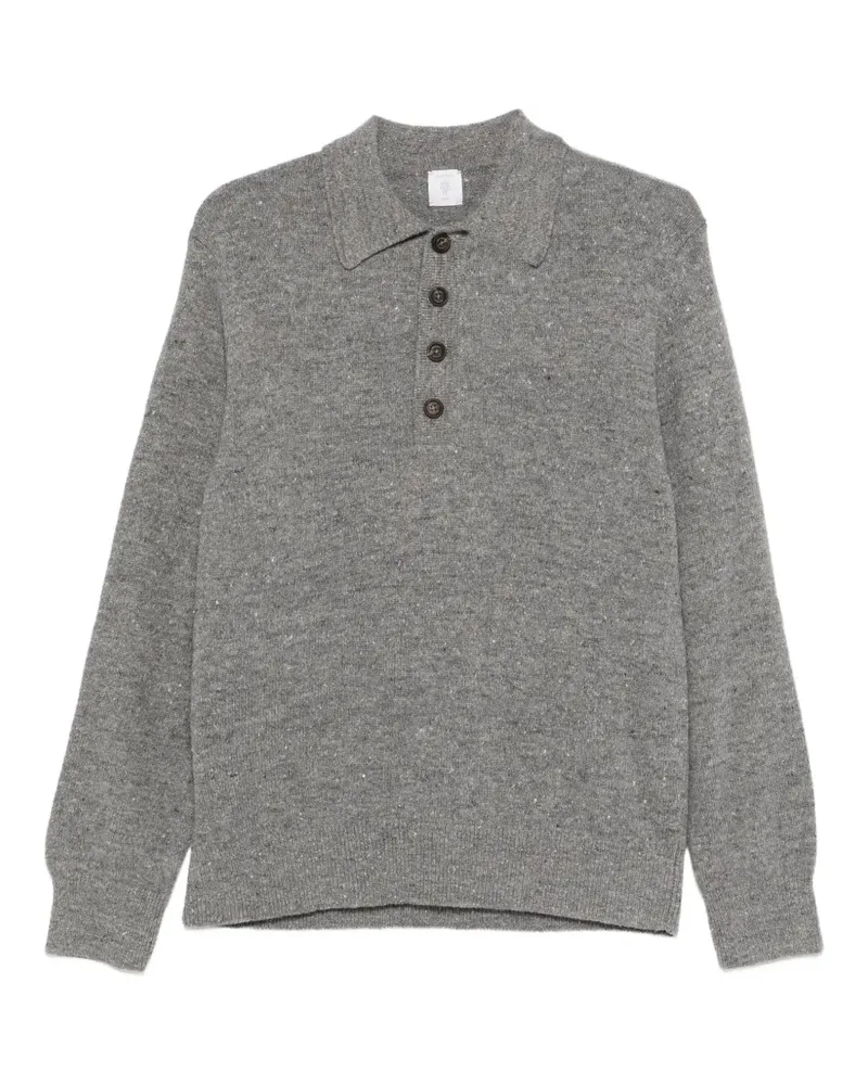 Eleventy Poloshirt aus Merinowolle - Grau Grau