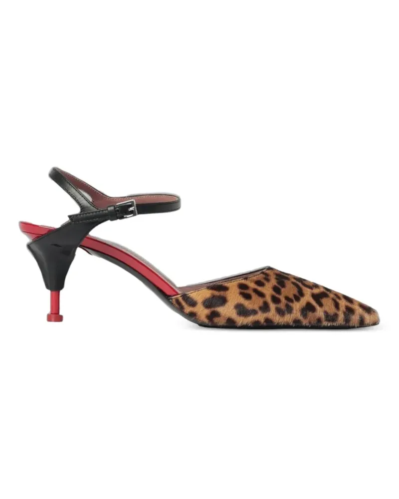 Premiata Slingback-Sandalen mit Leopardenprint - Braun Braun