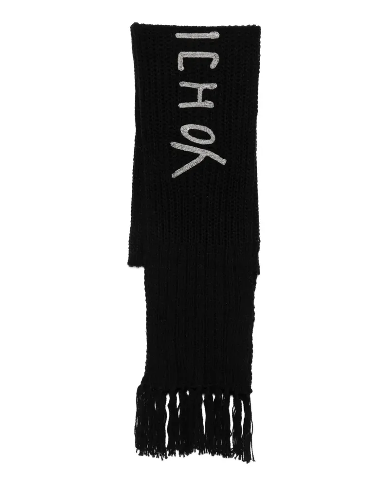Y-3 fringed scarf - Schwarz Schwarz