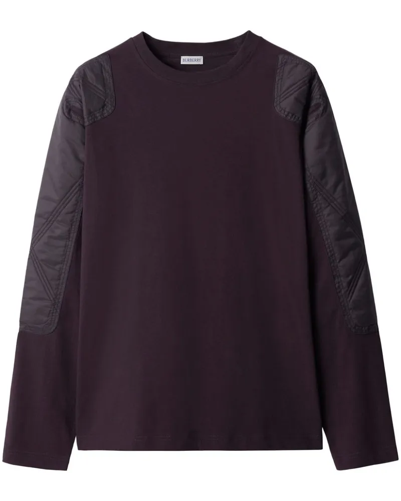 Burberry Sweatshirt mit Kontrasteinsätzen Violett