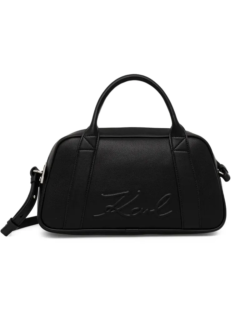 Karl Lagerfeld logo top-handle cross body bag - Schwarz Schwarz