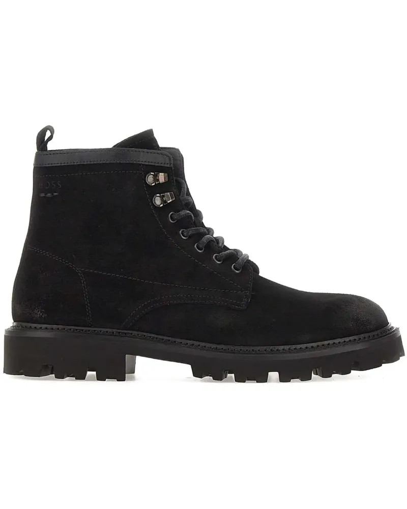 HUGO BOSS Schnürstiefel aus Leder - Schwarz Schwarz