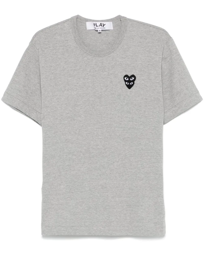 Comme des Garçons T-Shirt mit Logo-Applikation - Grau Grau