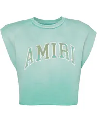 Amiri Cropped-Tanktop mit Logo-Print Blau