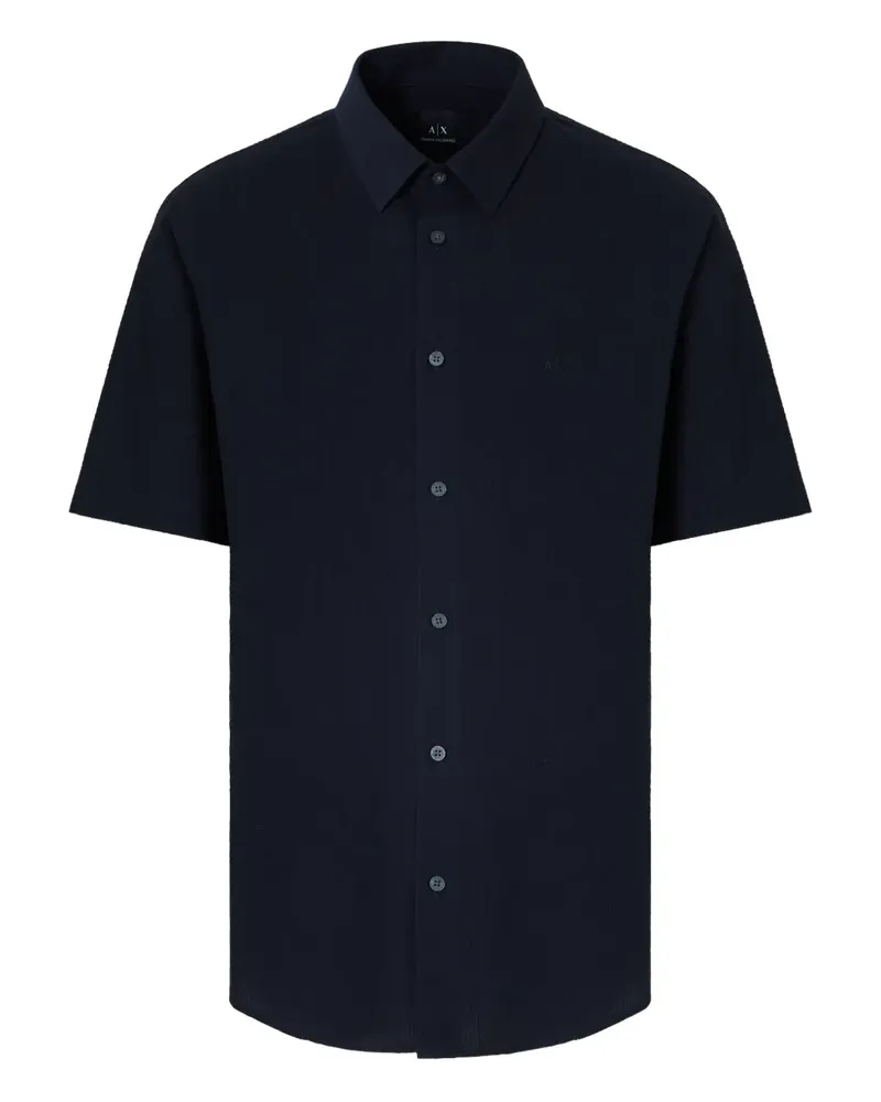 Armani Exchange Kurzärmeliges Hemd - Schwarz Schwarz