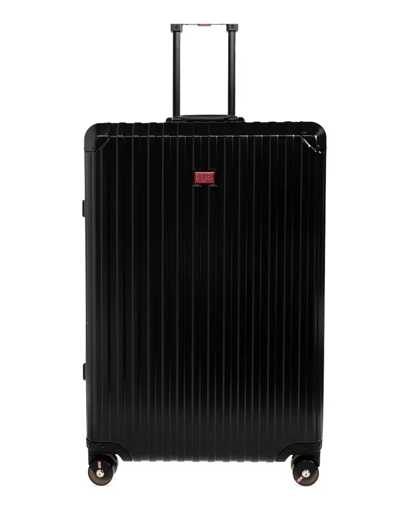Diesel ribbed aluminium suitcase - Schwarz Schwarz