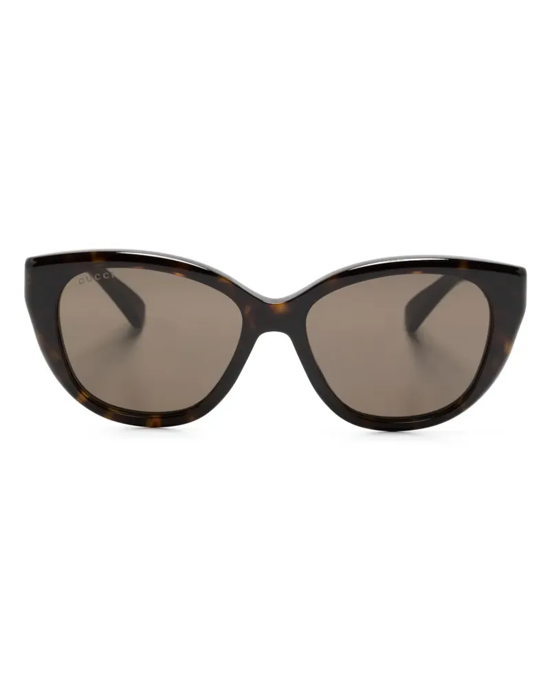 Gucci Cat-Eye-Sonnenbrille in Schildpattoptik - Braun Braun