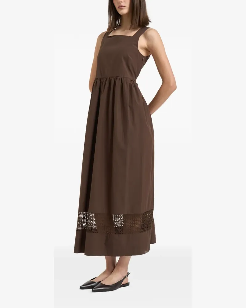 Max Mara lace-panel midi dress - Braun Braun