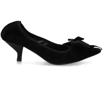 Kitten-Heel-Pumps mit Schleifendetail 50mm - Nude
