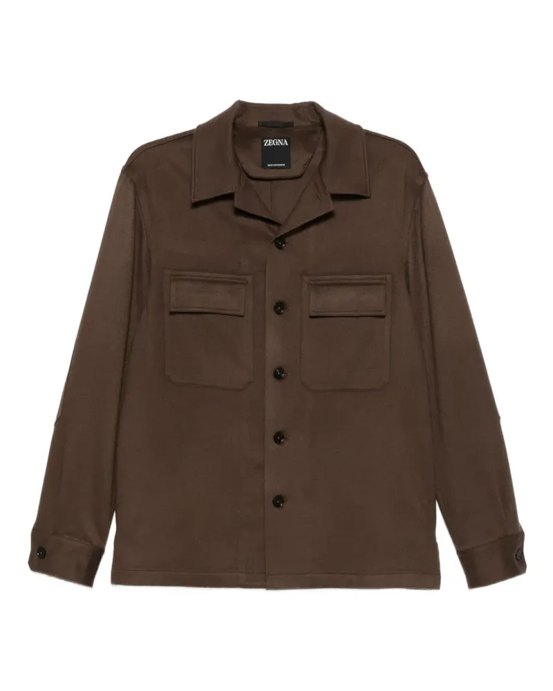 Ermenegildo Zegna Hemd mit Klappentasche - Braun Braun