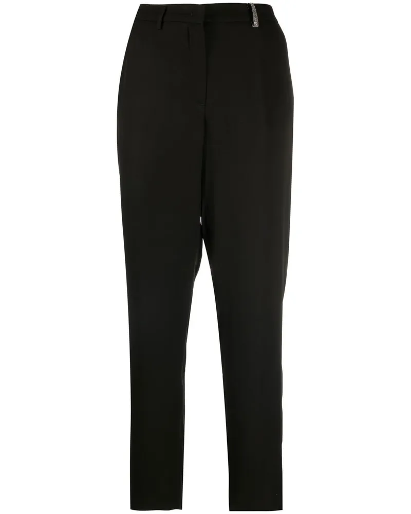 Fabiana Filippi Tapered-Hose mit hohem Bund - Schwarz Schwarz