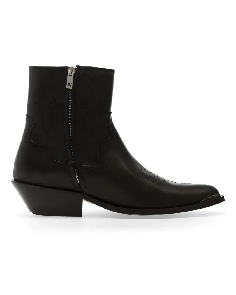 REPRESENT Michael zip leather boots - Schwarz Schwarz