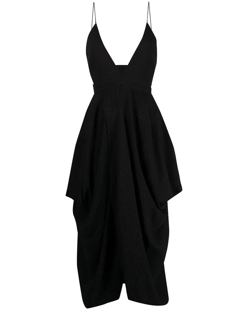 Stella McCartney Hemdkleid mit tiefem Ausschnitt - Schwarz Schwarz