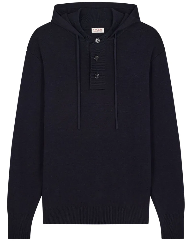 FURSAC Hoodie mit Knöpfen - Blau Blau