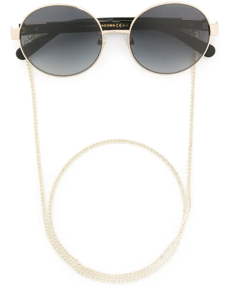 Marc Jacobs Sonnenbrille mit rundem Gestell - Gold Gold