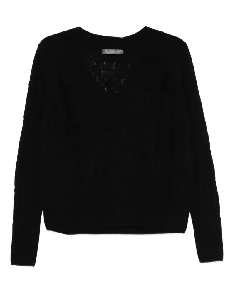 Ermanno Scervino Texturierter Pullover - Schwarz Schwarz