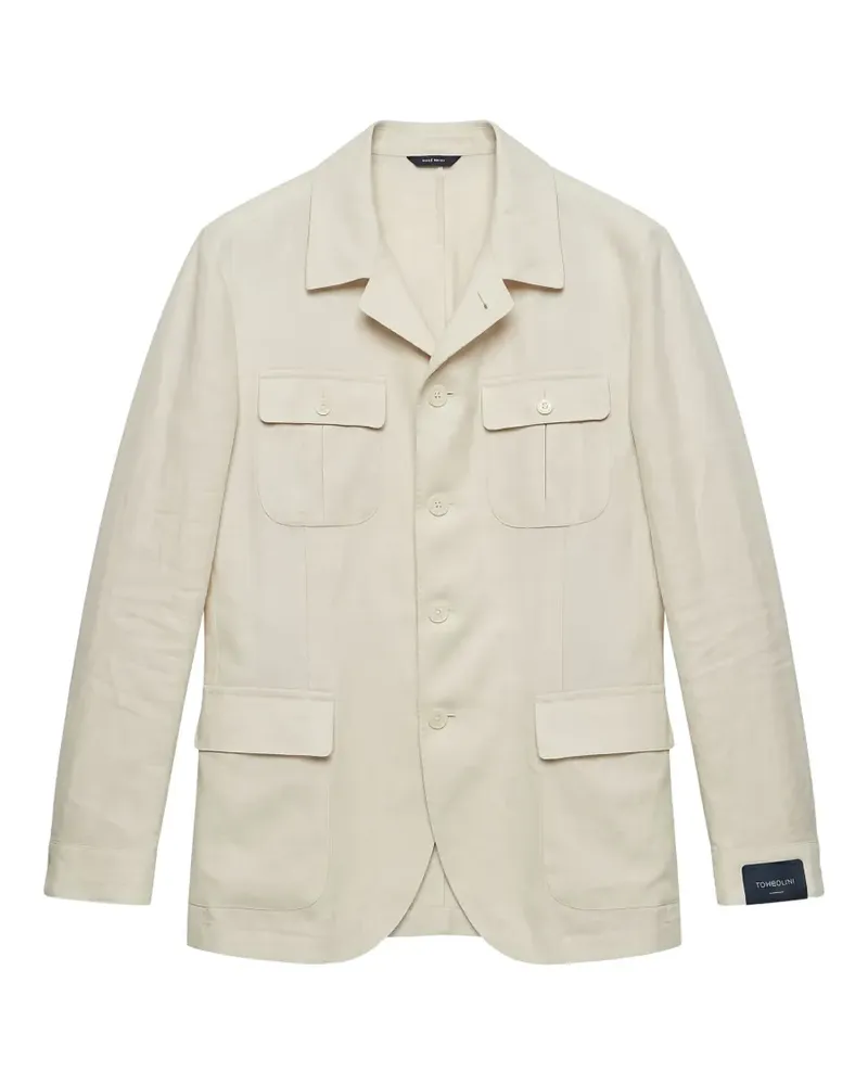 Tombolini patch-pocket shirt jacket - Nude Nude